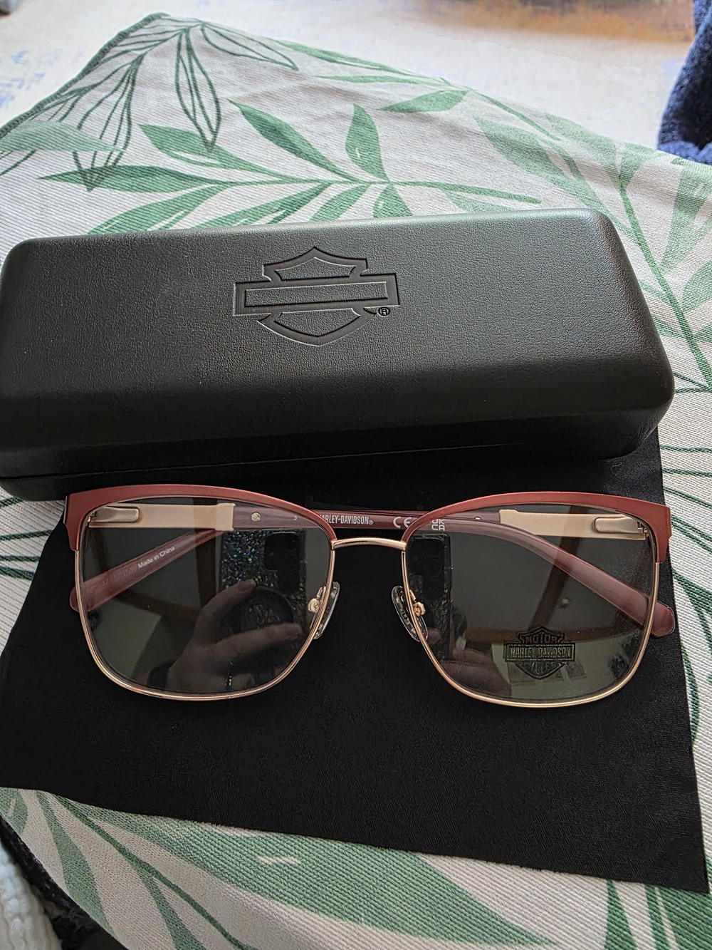 Harley-Davidson HD50076 073 Eyeglasses 56-15-140 Pink Gold RX Frames NEW